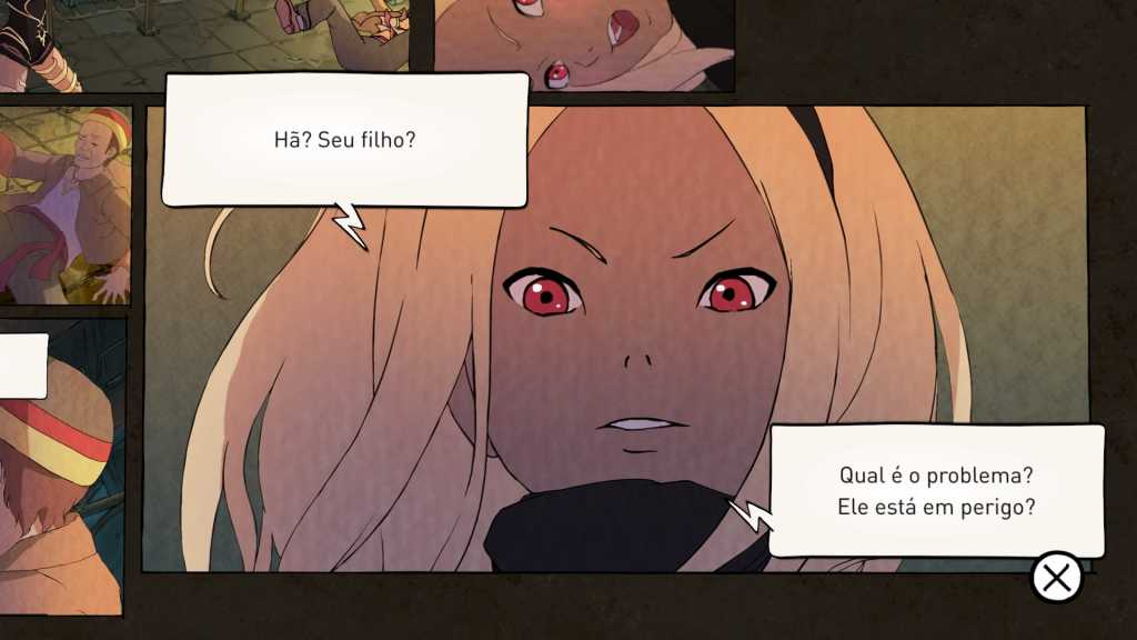 Interactive comic book cutscenes